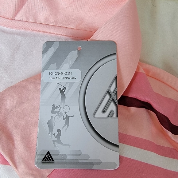 Women's Polo Shirt Pink 2XL Golf Short Sleeve Moisture Wicking - Picture 5 of 9